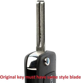 img 1 attached to 🔑 KeylessOption Keyless Entry Flip Key Shell Case for Kia - Uncut Blank Blade Fob Cover