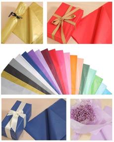 img 2 attached to 🎁 UNIQOOO 200 Sheets 21 Colors Tissue Paper Gift Wrap Bulk, Assorted Rainbow Color Mix Wrapping Paper, Ideal for Wedding, Gift Bags - Cover All Your Gifting & Crafts Idea Needs - 20X26