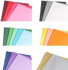 img 3 attached to 🎁 UNIQOOO 200 Sheets 21 Colors Tissue Paper Gift Wrap Bulk, Assorted Rainbow Color Mix Wrapping Paper, Ideal for Wedding, Gift Bags - Cover All Your Gifting & Crafts Idea Needs - 20X26