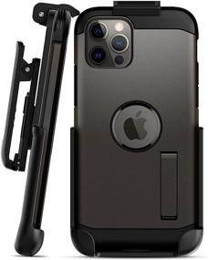 img 4 attached to 📱 Spigen Tough Armor Holster - Encased Belt Clip Compatible with iPhone 12 & iPhone 12 Pro (Case Not Included)