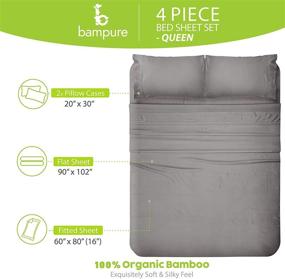 img 1 attached to BAMPURE Bamboo Sheets Queen Organic