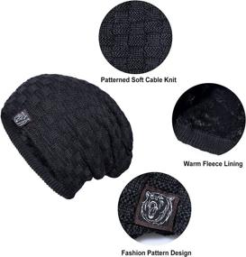 img 2 attached to 🧣 Cozy Duo: 2 Pack Oversized Knit Winter Hats for Men and Women