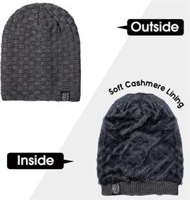 img 1 attached to 🧣 Cozy Duo: 2 Pack Oversized Knit Winter Hats for Men and Women