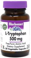 😴 bluebonnet l-tryptophan 500 mg vitamin capsules: boost your mood and sleep quality with 30 count pack logo