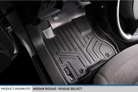 img 3 attached to MAXLINER Floor Mats 2 Row Liner Set in Black for 2008-2013 Nissan Rogue / 2014-2015 Rogue Select