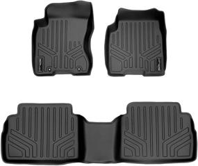 img 4 attached to MAXLINER Floor Mats 2 Row Liner Set in Black for 2008-2013 Nissan Rogue / 2014-2015 Rogue Select