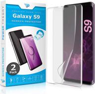 📱 power theory 2-pack пленка для защиты экрана samsung galaxy s9 - полное покрытие, дружелюбная к чехлам, гибкая антицарапающая пленка [не стекло] логотип