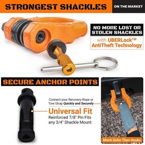 img 3 attached to GearAmerica Shackles Strength UBERLock Security Exterior Accessories for Towing Products & Winches