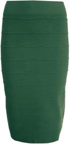 img 3 attached to ESTEEZ Women's Nylon Bodycon Pencil Skirt - Stylish and Comfortable Clothing