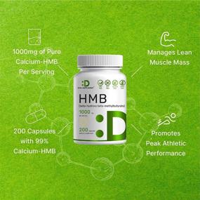 img 1 attached to 1000mg Ultra Strength HMB Supplements: Enhanced Muscle Growth Support, 200 Capsules, Third Party Tested - Boosts Muscle Retention, Lean Mass, and Rapid Workout Recovery