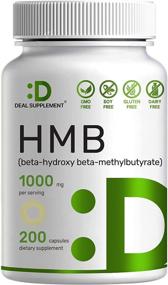 img 4 attached to 1000mg Ultra Strength HMB Supplements: Enhanced Muscle Growth Support, 200 Capsules, Third Party Tested - Boosts Muscle Retention, Lean Mass, and Rapid Workout Recovery