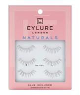 👀 eylure multipack false eyelashes, naturals style no. 020 black, reusable, adhesive included - 3 pairs logo