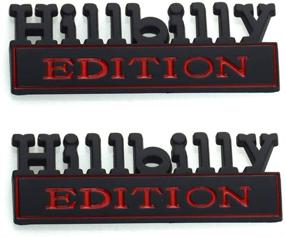 img 4 attached to HILLBILLY Nameplate Compatible Silverado Chevrolet Exterior Accessories