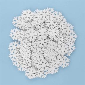 img 3 attached to 🌲 100PCS Handmade DIY Wood Pieces: Amosfun Mini White Wooden Snowflake Embellishments for Crafts