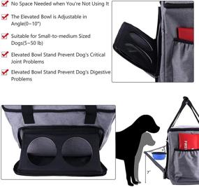 img 2 attached to 🐶 Kuyang Dog Travel Bag - Waterproof Oxford Cloth Dog Travel Luggage Storage Bag for Dog Accessories, Includes Pet First Aid Kit, 2 Food Storage Containers, 2 Foldable Dog Bowls, and Multiple Bags