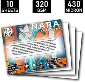 img 3 attached to 🖼️ NARA Alcohol Ink Paper, 11x14 inches, 430 microns/320 GSM, Heavyweight Art Paper, 10 Sheets, Stain-Free & Perfect for Alcohol Ink Painting