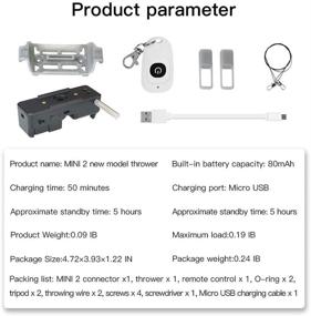 img 1 attached to 🚁 Устройство для броска дрона RCstyle с пультом дистанционного управления - совместимое с дроном DJI Mavic Mini 2 - бросатель для рыбалки на дроне, выпуска наживки, доставки груза - аксессуары для бросания дрона