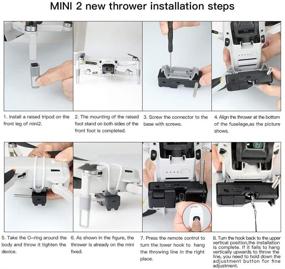 img 2 attached to 🚁 Устройство для броска дрона RCstyle с пультом дистанционного управления - совместимое с дроном DJI Mavic Mini 2 - бросатель для рыбалки на дроне, выпуска наживки, доставки груза - аксессуары для бросания дрона