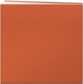 img 2 attached to 📚 Pioneer 12x12 Cloth Cover Postbound Memorybook with Window in Vibrant Orange