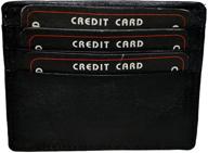 💼 premium black men's credit card wallet pocket: sleek and stylish accessories logo