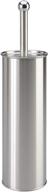 🚽 bath bliss stainless steel toilet brush, hygienic rust-resistant, heavy-duty, 3.75x14.75 inches, satin finish logo