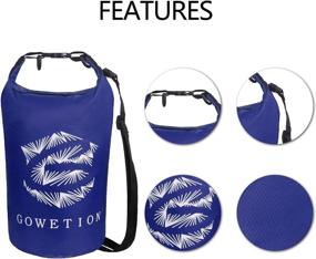img 2 attached to GOWETION 10L Adjustable Shoulder Strap Roll Top Floating Waterproof Dry Storage Bag for Kayaking, Rafting, Boating, Swimming, Camping, Hiking, Beach, Fishing