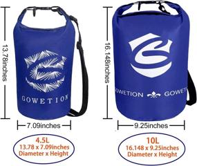 img 3 attached to GOWETION 10L Adjustable Shoulder Strap Roll Top Floating Waterproof Dry Storage Bag for Kayaking, Rafting, Boating, Swimming, Camping, Hiking, Beach, Fishing