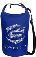gowetion 10l adjustable shoulder strap roll top floating waterproof dry storage bag for kayaking, rafting, boating, swimming, camping, hiking, beach, fishing логотип