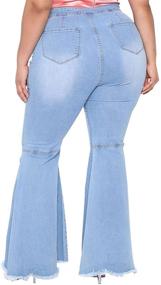 img 3 attached to 👖 HannahZone Stretch Women's Bottom Jeans - Premium Women's Clothing for Added Comfort