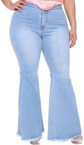 img 4 attached to 👖 HannahZone Stretch Women's Bottom Jeans - Premium Women's Clothing for Added Comfort