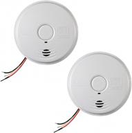 🔥 kidde hardwired smoke alarm with lithium battery backup, interconnect, test-silence button, pack of 2 - smoke detectors logo