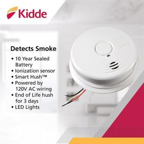 img 2 attached to 🔥 Kidde Hardwired Smoke Alarm with Lithium Battery Backup, Interconnect, Test-Silence Button, Pack of 2 - Smoke Detectors