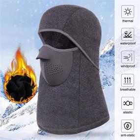 img 2 attached to 🧣 Winter Balaclava Ski Mask by Joyoldelf: Fleece Windproof Motorcycle Face Warmer