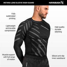 img 2 attached to 👕 Hayabusa Metaru Jiu Jitsu Rashguard - Long Sleeve