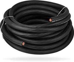 img 2 attached to 💪 Обновите вашу систему с кабелем питания / заземления InstallGear 1/0 калибра черного цвета OFC длиной 25 футов - 99,9% кислородно-свободная медь