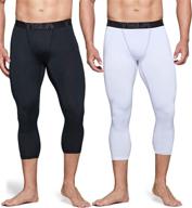 🏋️ performance-enhancing tsla men's 3/4 compression pants: ideal for yoga, gym, running, and workouts логотип