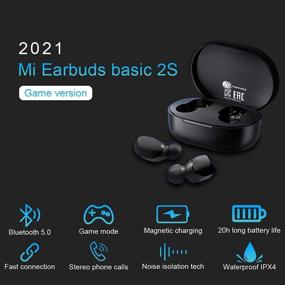 img 2 attached to Xiaomi Mi True Wireless Earbuds Basic 2S: Bluetooth 5.0 Touch Control Stereo Gaming Mode Headphones with Mic - Redmi Airdots 2S