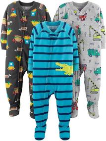 img 4 attached to 👕 Resistant Polyester Boys' Sleepwear & Robes by Simple Joys Carters