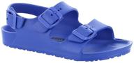 👦 детские туфли - сандалии birkenstock kids milano черного цвета логотип