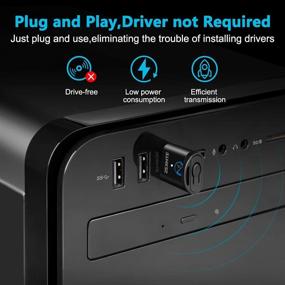 img 1 attached to ZEXMTE Bluetooth Adapter for PC 5.0 - Audio Transmitter for Laptop PS4 PS5 Switch Dock - Plug and Play Dongle for Bluetooth Headphones, Headset, Speakers (Audio Only)