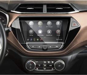 img 4 attached to 📲 Защитная пленка экрана RUIYA Center Touch Control для информационно-развлекательной системы Trailblazer Infotainment 3 2021 года 7-дюймовое ТРАПЕЦИЕВИДНОЕ автомобильное навигационное закаленное стекло - твердость 9H, аксессуары для автомобиля Trailblazer