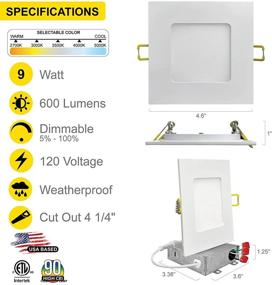 img 3 attached to NUWATT Square Recessed Ceiling Light