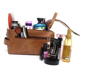 img 2 attached to 🎁 Blingsoul Real Leather Travel Toiletry Bag: Premium Mens Dopp Kit with Shaving & Makeup Compartments! Perfect Small Gift Bag