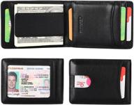 💼 premium magnetic-blocking genuine leather billfold: enhance organization in men's wallets, card cases & money organizers logo