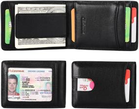 img 4 attached to 💼 Premium Magnetic-Blocking Genuine Leather Billfold: Enhance Organization in Men's Wallets, Card Cases & Money Organizers