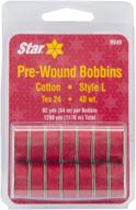 quality coats: thread and zippers star cotton thread pre-wound bobbins in red - pack of 14 logo