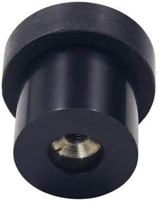 img 1 attached to Contemporary-Black Stainless Steel Cylindrical Door Stopper: Stylish and Safe Floor Decorative Rubber Doorknobs