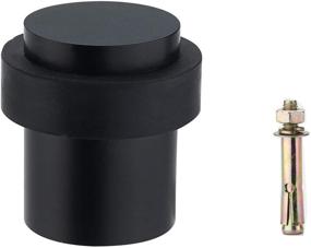 img 4 attached to Contemporary-Black Stainless Steel Cylindrical Door Stopper: Stylish and Safe Floor Decorative Rubber Doorknobs