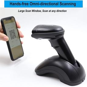 img 2 attached to TEEMI 1D 2D Bluetooth Barcode Scanner with USB Cradle Data Receiver, Charge Station and GS1 QR PDF417 Wireless Automatic Omnidirectional Screen Scanning