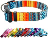 maypaw collar geometric patterns adjustable logo